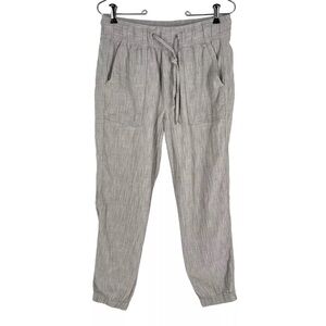 Gap Utility Joggers Womens Size XS Gray Cotton Textured Weave Casual Pants